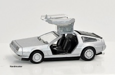 NPE Modellbau NA88215 - H0 DeLorean Silber mit offenen Türen